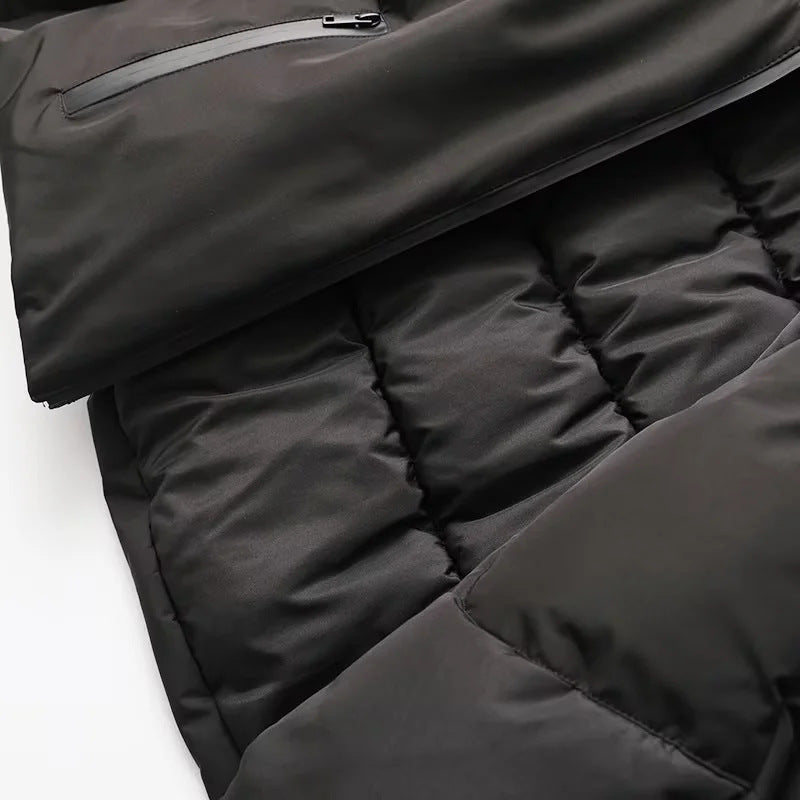 Women's short padded hooded jacket with water-repellent membrane and zip pockets Mune Fashion
