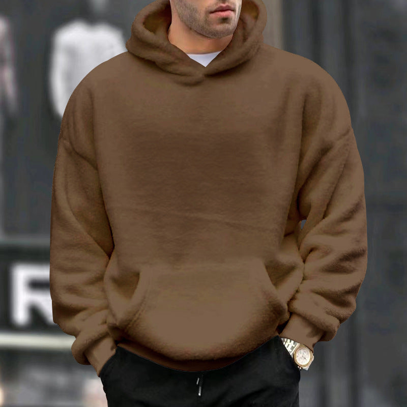 Men's Cozy Oversized Hoodie made of Teddy Fleece with Kangaroo Pocket Mune Fashion