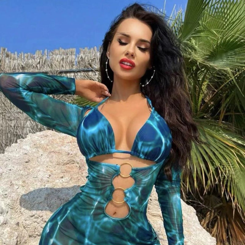 Ladies' swimwear dress with sophisticated cut-out design Mune Fashion