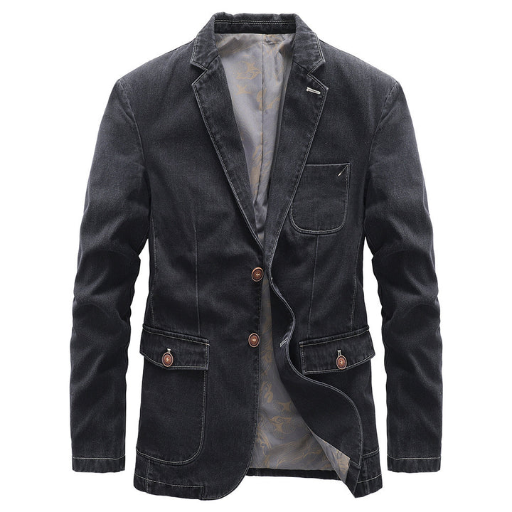 Women Elegant Denim Blazer Jacket Mune Fashion