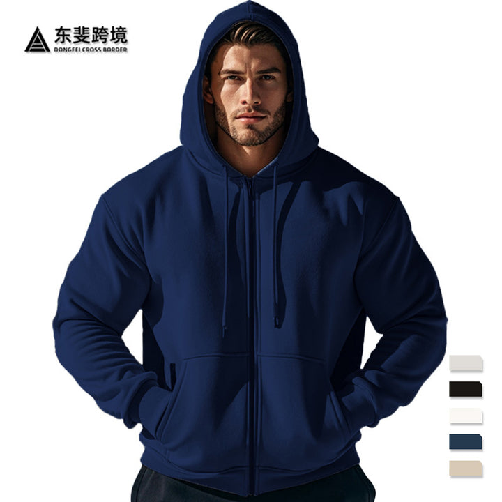 Men's hooded jacket with full zip and concealed zip pockets Mune Fashion