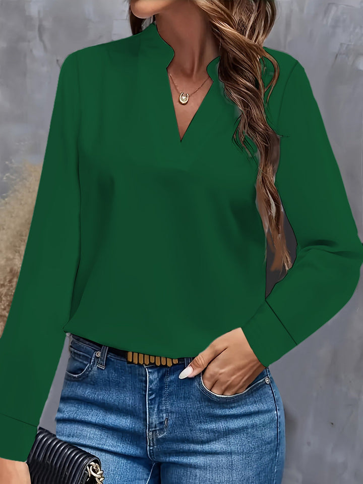 Women’s blouse with stand-up collar and long sleeves Mune Fashion