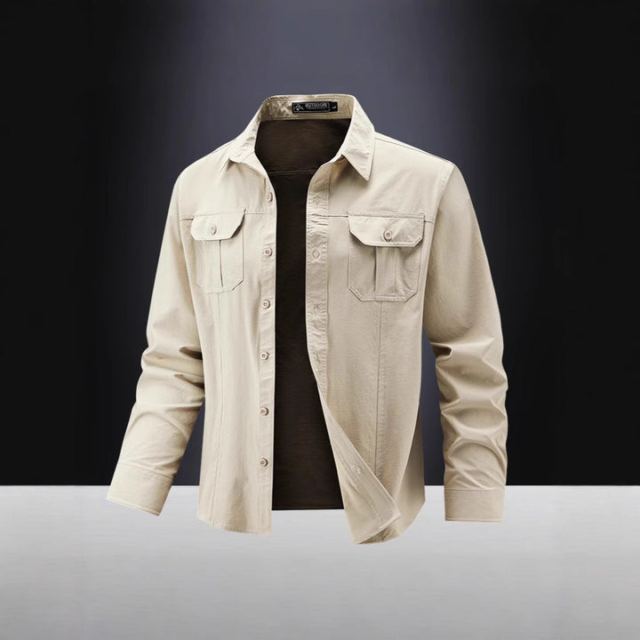 Men's Casual Shirt Jacket with Chest Pockets Mune Fashion