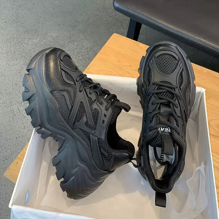 Women's Sporty Chunky Sneakers with Breathable Mesh Upper Mune Fashion