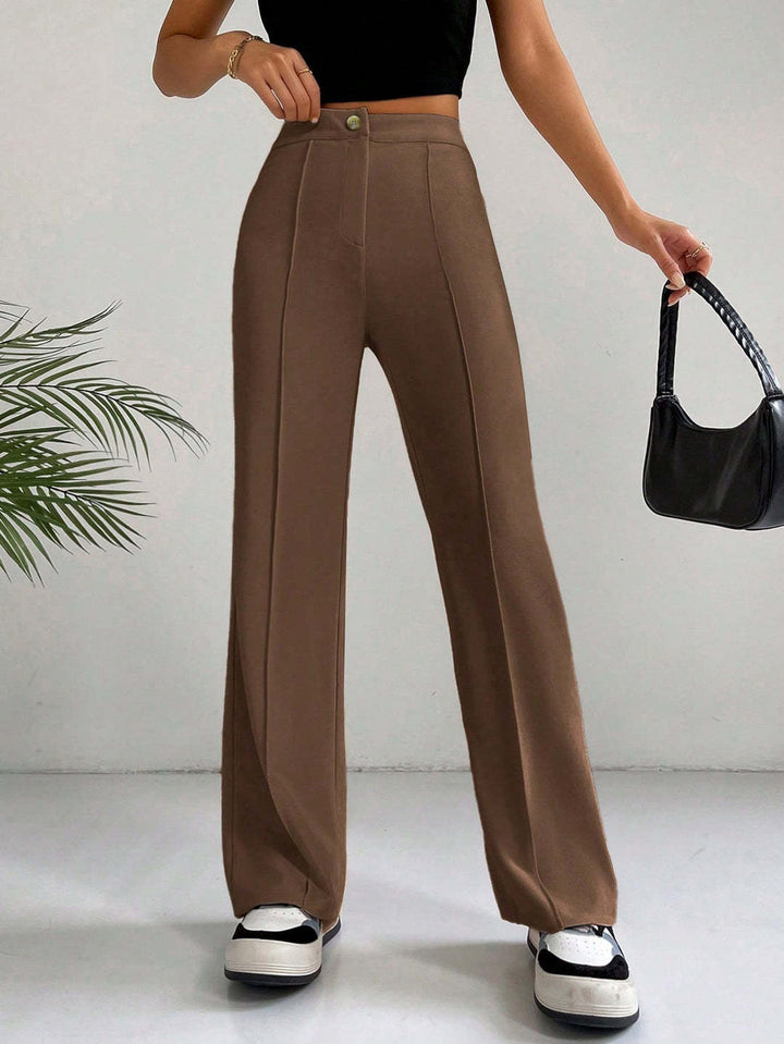 Ladies Elegant and high-cut fabric trousers Mune Fashion