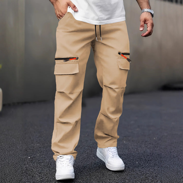Men's cargo joggers with multifunction pockets, drawstring & zippers Mune Fashion