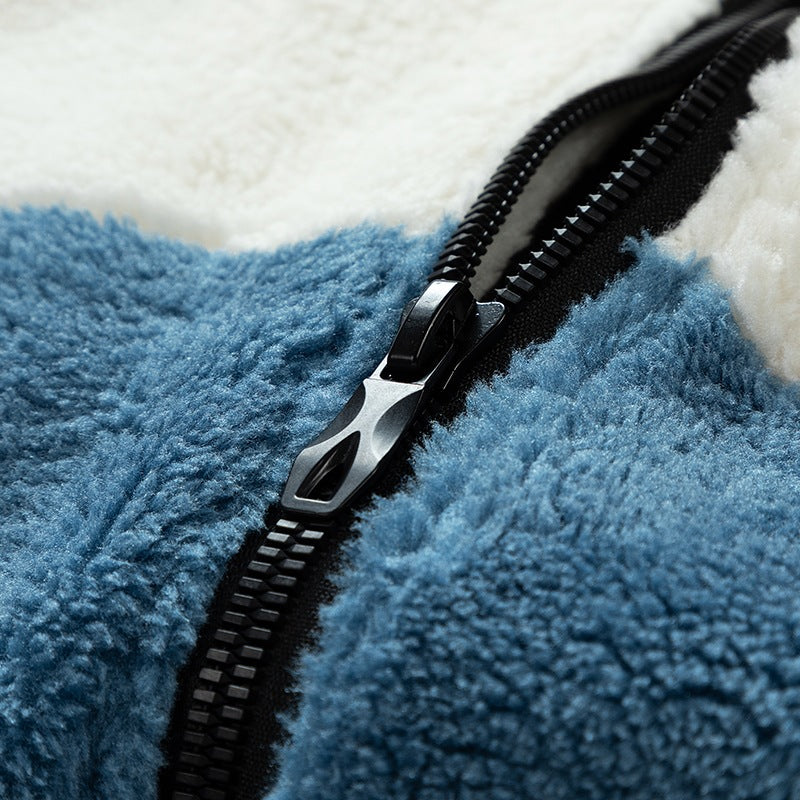 Men's Cozy Fleece Jacket with Hood Mune Fashion