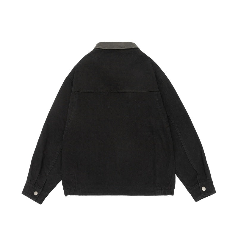 Men's Boxy Canvas Field Blouson with Snap Button Placket and Large Utility Pockets Mune Fashion
