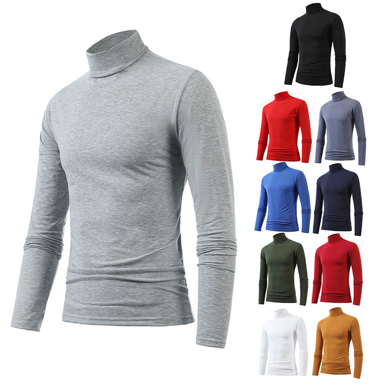 Men's slim turtleneck long sleeve shirt made of fine cotton stretch Slim Fit Mune Fashion