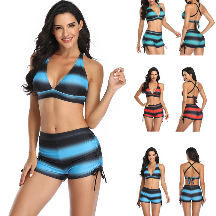 Women's Sporty Bikini Set with High-Cut Bottom and Sophisticated Cut-Out Details Mune Fashion