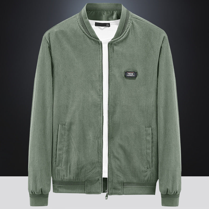 Men's cord bomber jacket with quilted thermo lining and elbow patches Mune Fashion