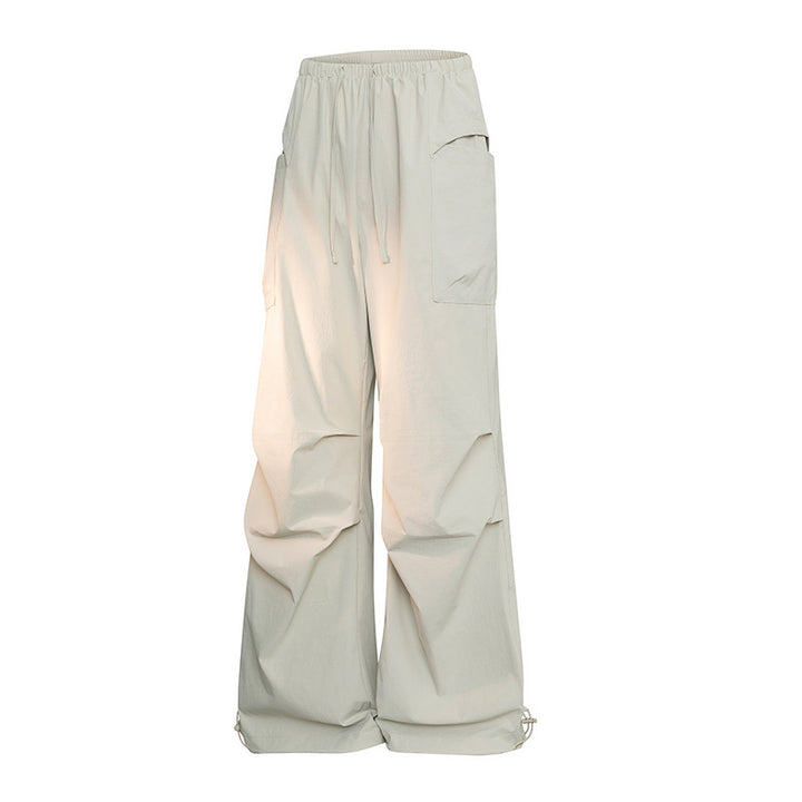 Men's oversized cargo pants in tech look with drawstring waistband, extra wide leg & adjustable leg openings Mune Fashion