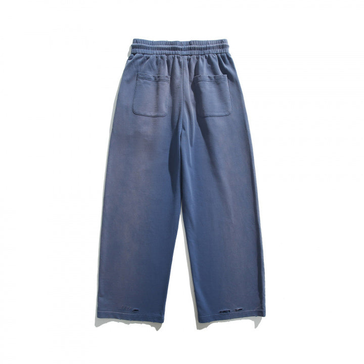 Unisex Wide Relaxed Leisure Pants made of French Terry with elastic drawstring waistband and side pockets Mune Fashion