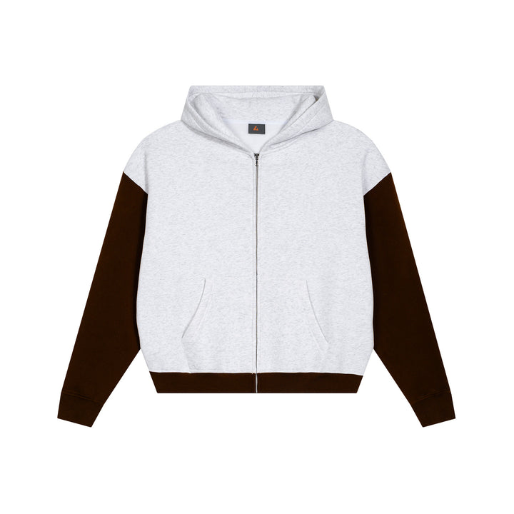Men's Colorblock Style Zip-Up Hoodie in French Terry with Kangaroo Pocket Mune Fashion