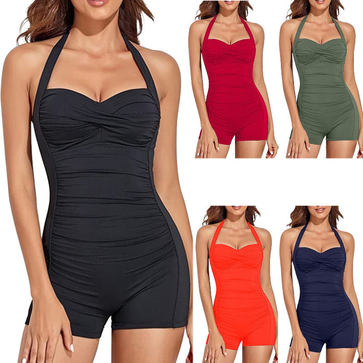 Women's figure-hugging one-piece with ruching Mune Fashion