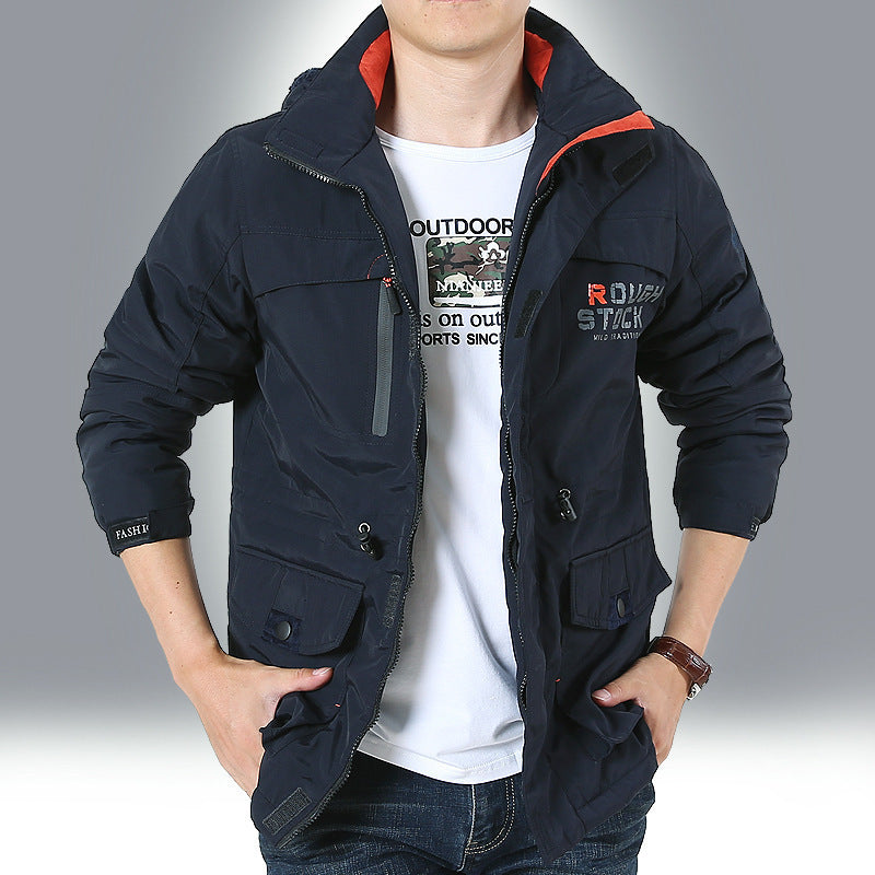 Men's field jacket in urban utility style with multi pockets and high collar Mune Fashion