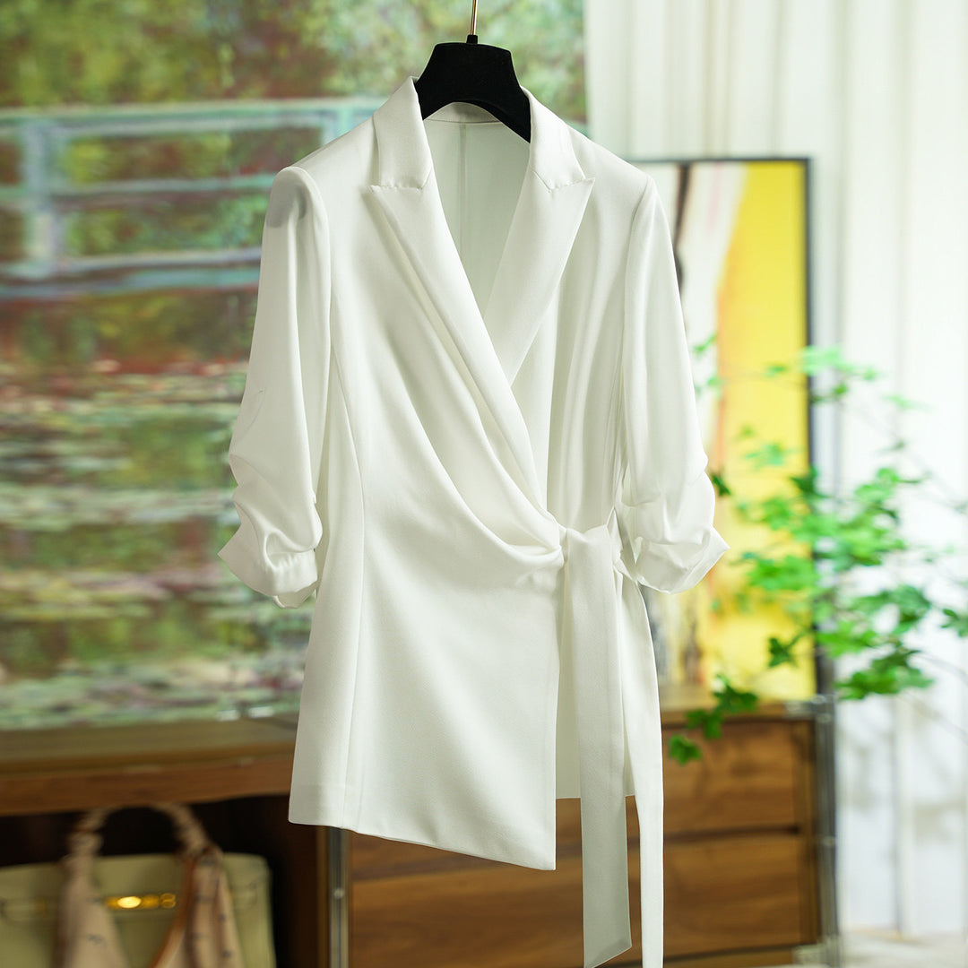 Women Fashionable Wrap Blazer Jacket Mune Fashion