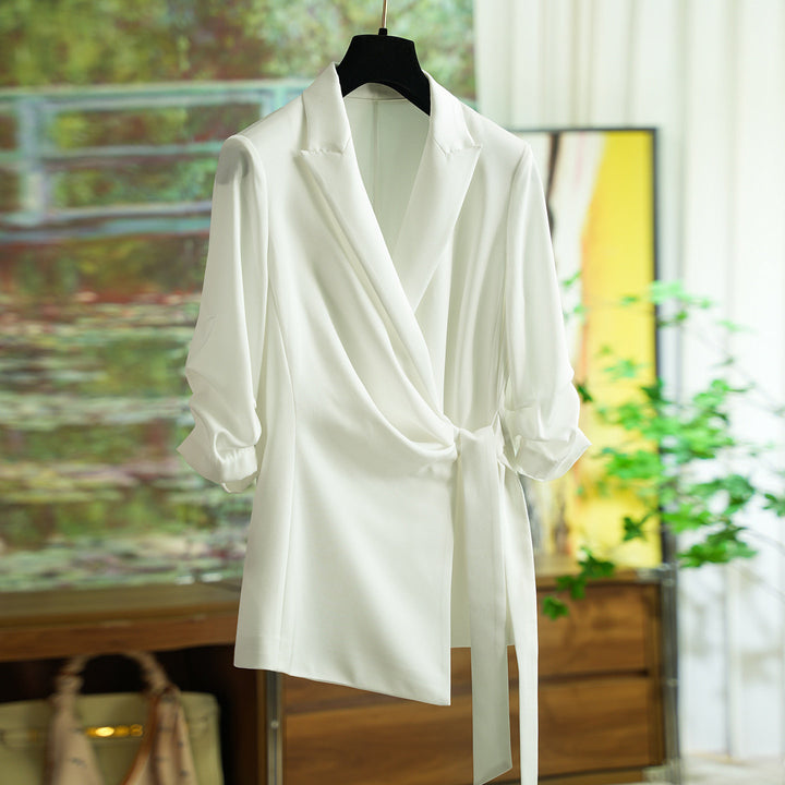 Women Fashionable Wrap Blazer Jacket Mune Fashion
