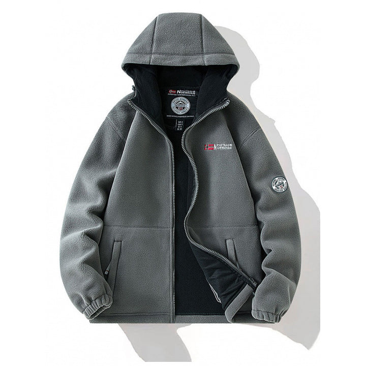 Men's Fleece Jacket with Hood Mune Fashion 1787797345