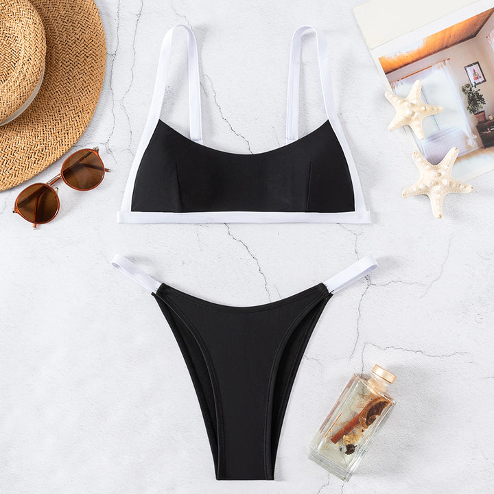 Women's Sporty Bikini Set with Contrast Details Mune Fashion
