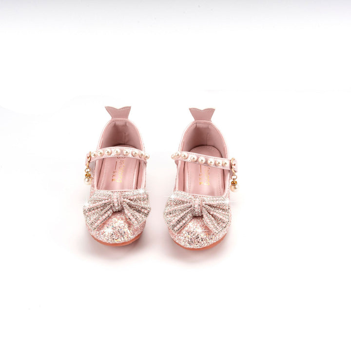 Ladies Glittering Ballet Flats with Pearl Closure Mune Fashion