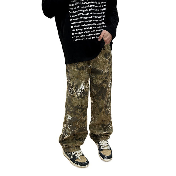 Men's Cargo Pants with Snake Pattern Mune Fashion