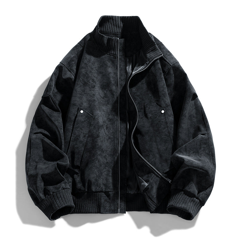 Men's Fashion Bomber Jacket made of Faux Leather Mune Fashion
