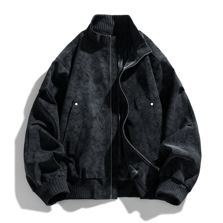Men's Fashion Bomber Jacket made of Faux Leather Mune Fashion
