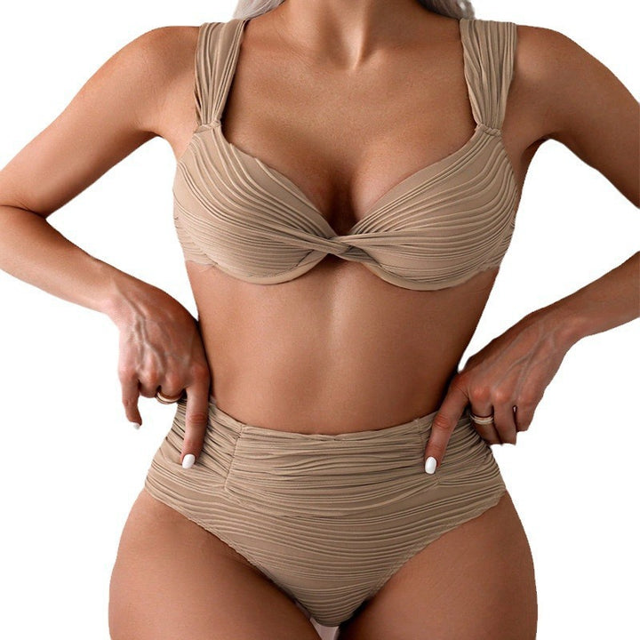 Women's Bikini Set with Draped Details Mune Fashion
