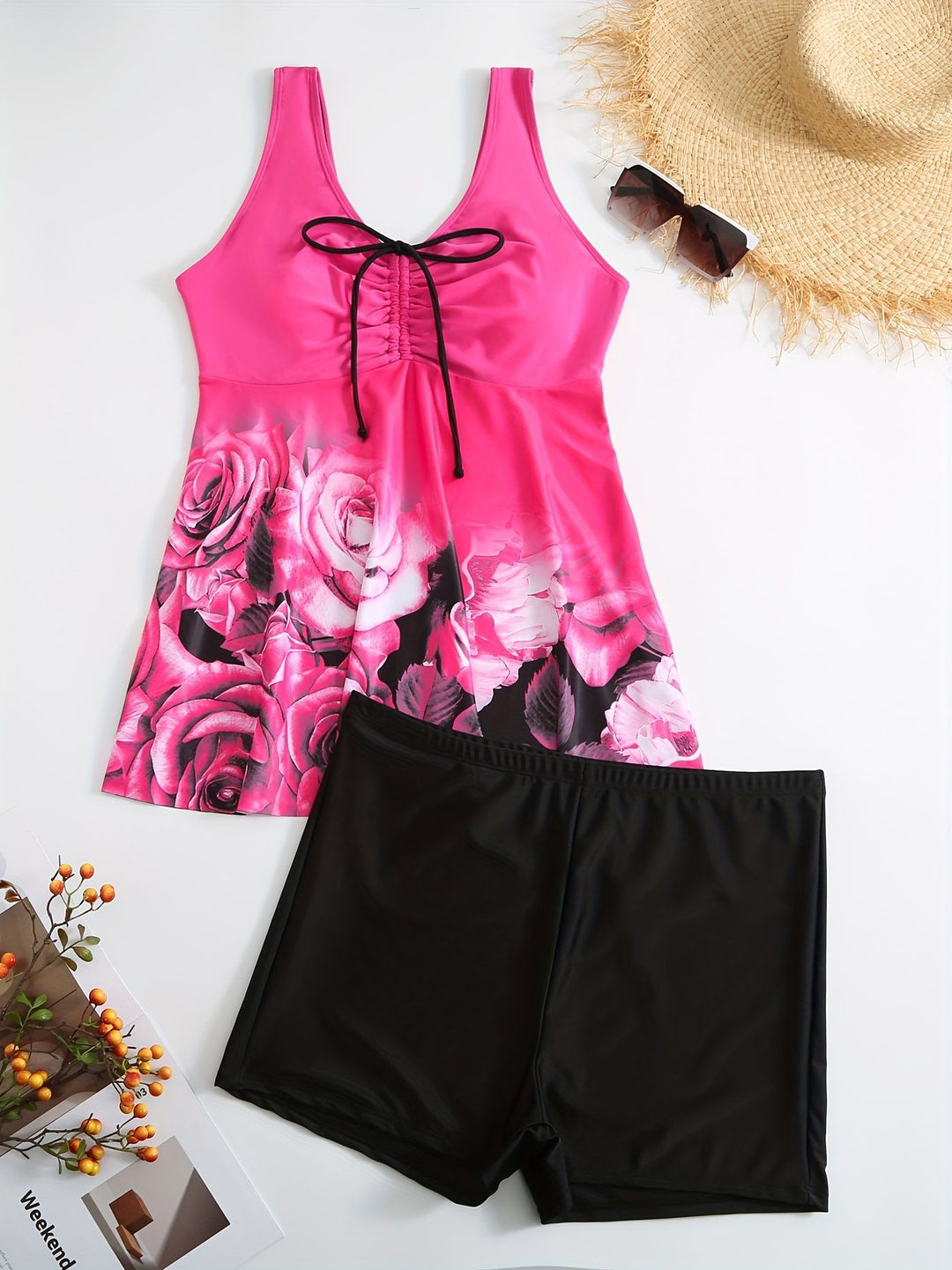 Women’s Swimsuit with High Cut and Flower Print Mune Fashion