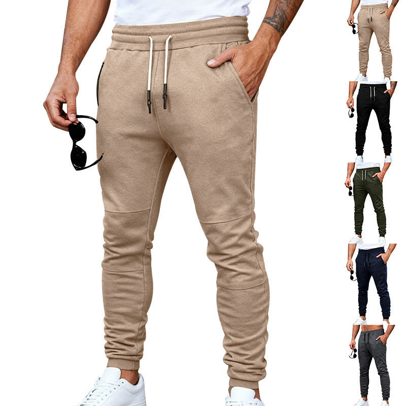 Men's nan tapered jogging pants with knee yoke, elastic drawstring waistband and zippered pockets Mune Fashion