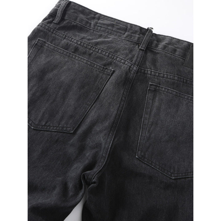Men's Tapered Relaxed Denim Jeans with High Waist and Clean Used Look Mune Fashion
