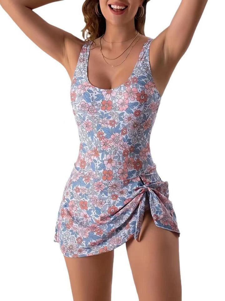 Ladies beach dress swimsuit with floral design Mune Fashion