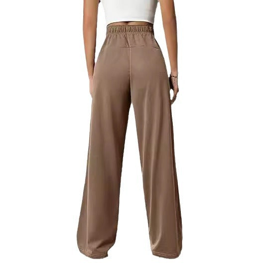 Women's Relaxed Wide-Leg Jersey Drawstring Lounge Pants Mune Fashion