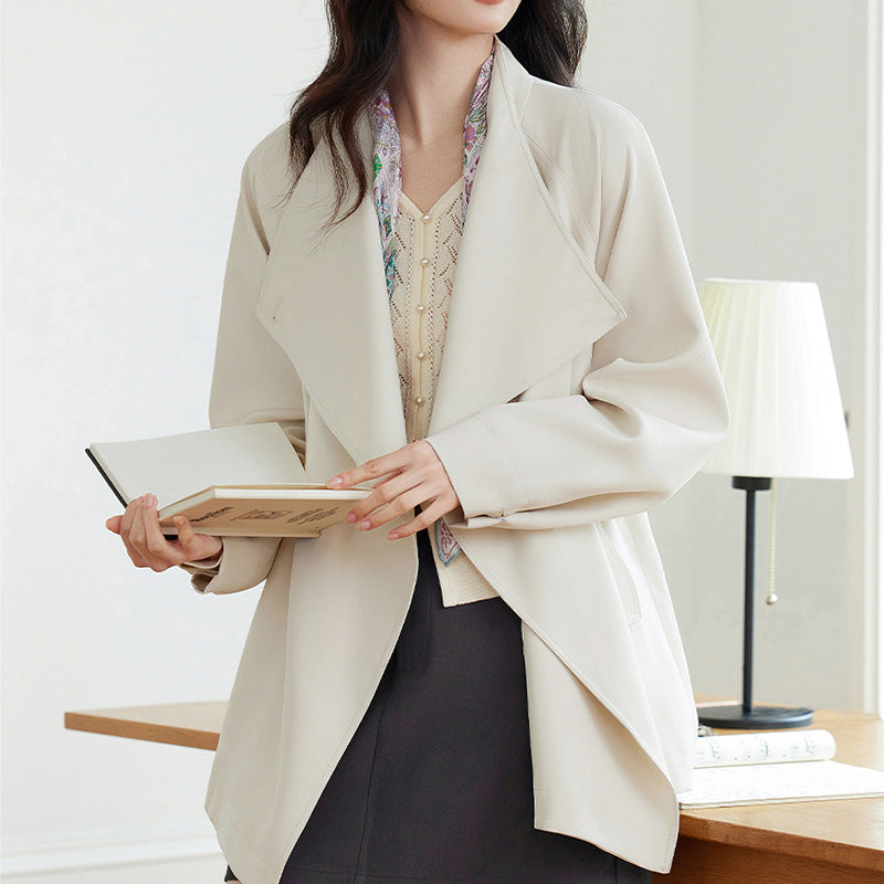 Ladies Elegant and Versatile Wrap Jacket Mune Fashion