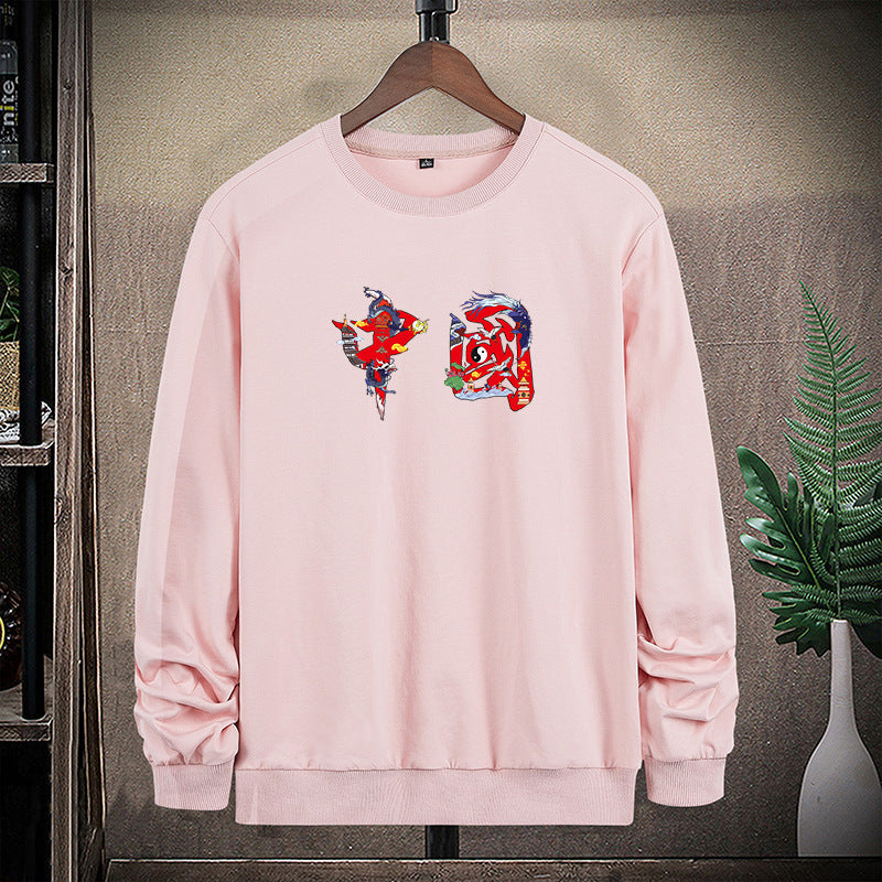 Men's Round Neck Sweatshirt with Detailed Graphic Print Mune Fashion