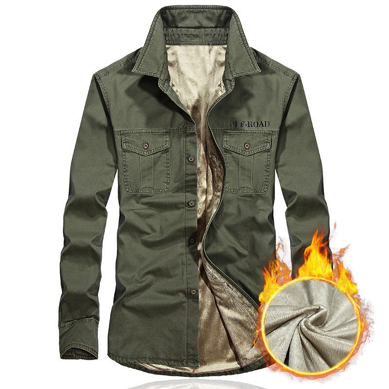 Men's padded utility shirt with chest flap pockets and off-road print Mune Fashion