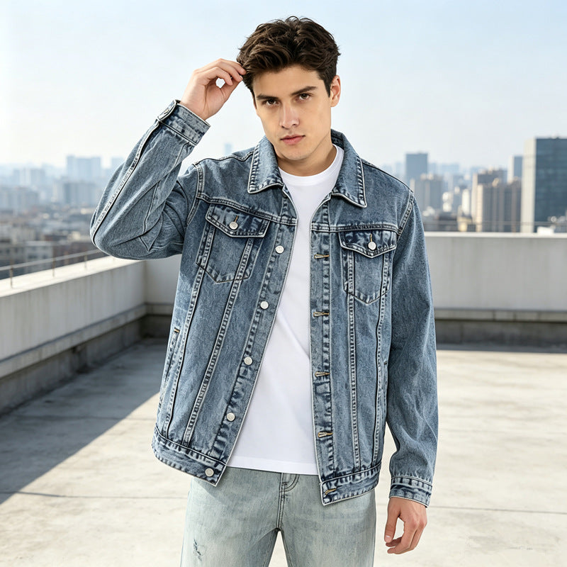 Men's Classic Denim Jacket with Modern Accents Mune Fashion