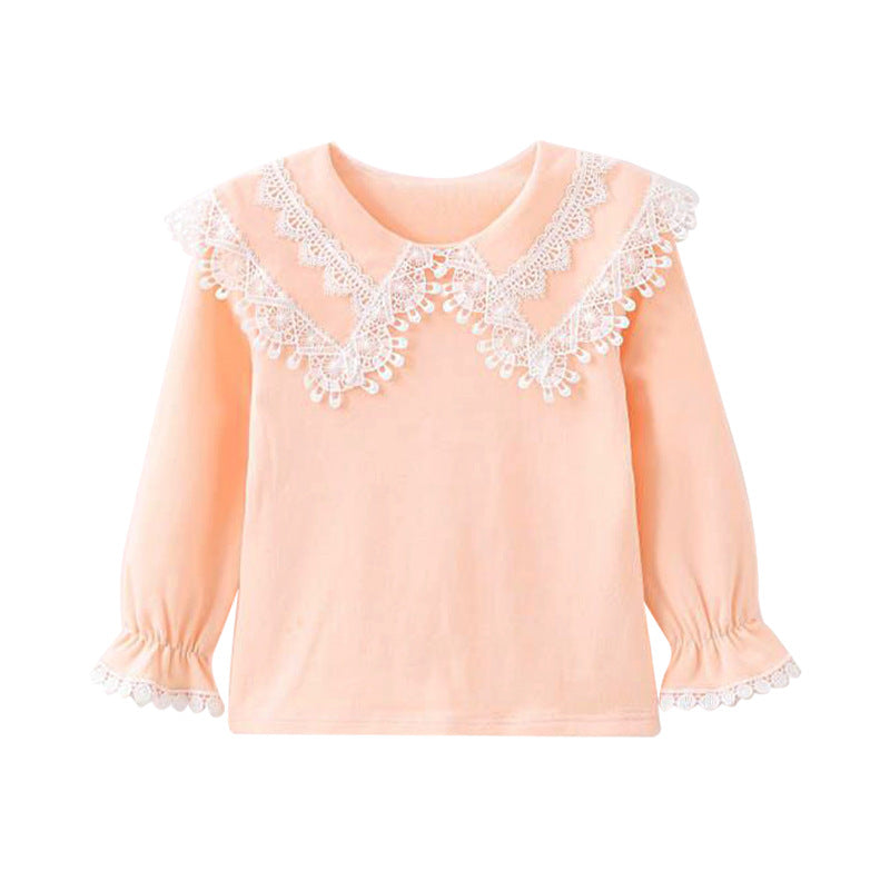 Women's sweatshirt with high lace collar Mune Fashion