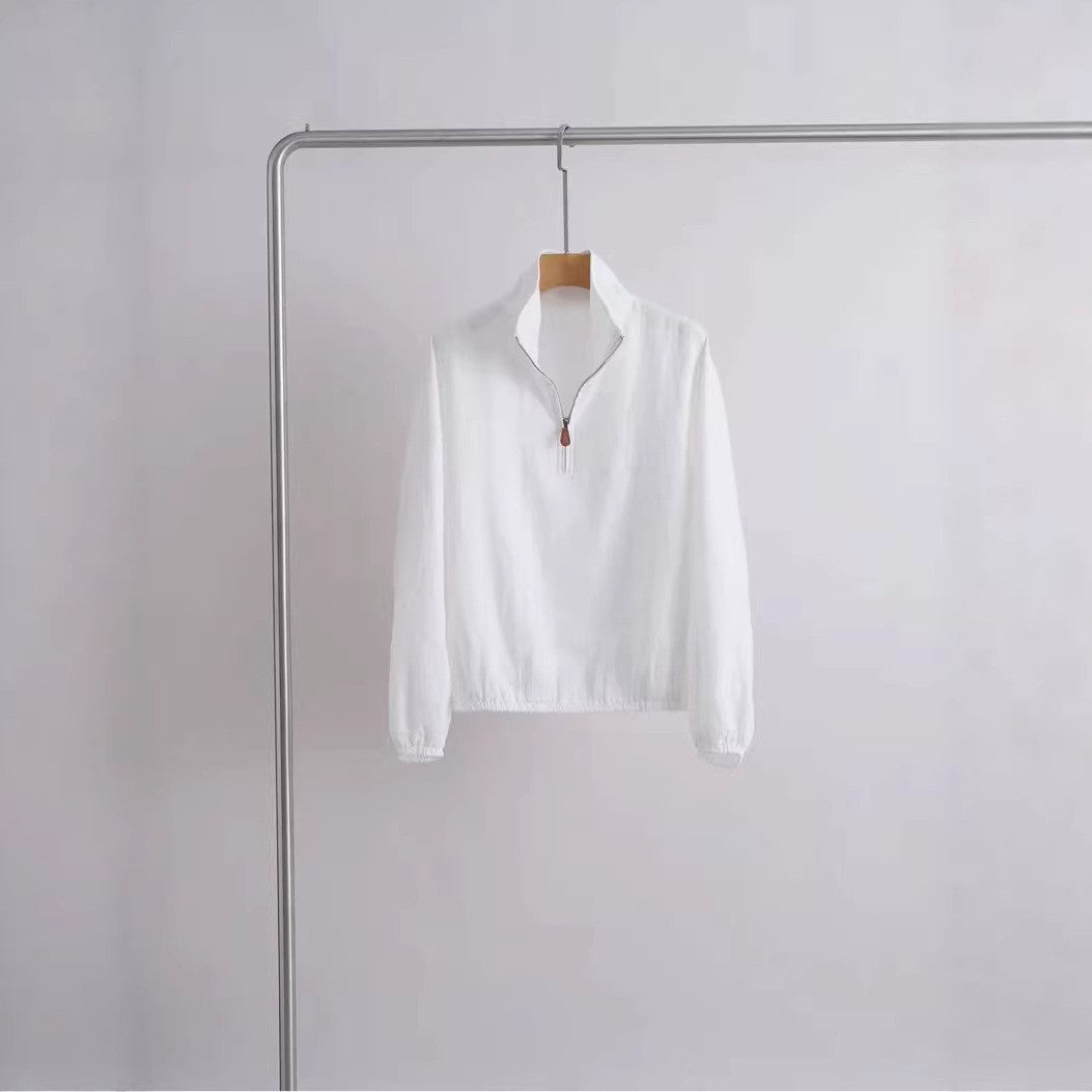 Women's Light Transitional Jacket with Stand-Up Collar Mune Fashion