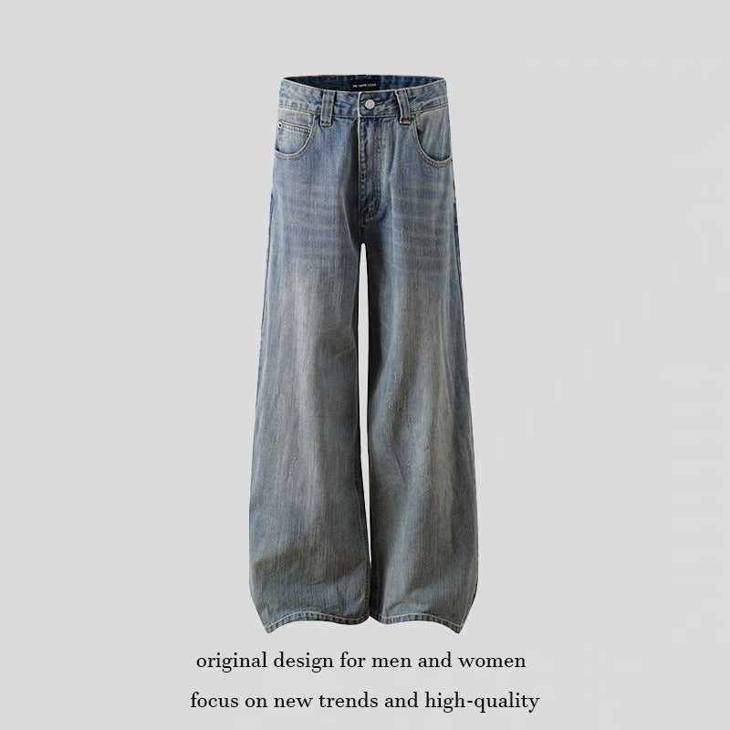Women's Extra Wide High-Waist Palazzo Jeans with Wide Leg Mune Fashion