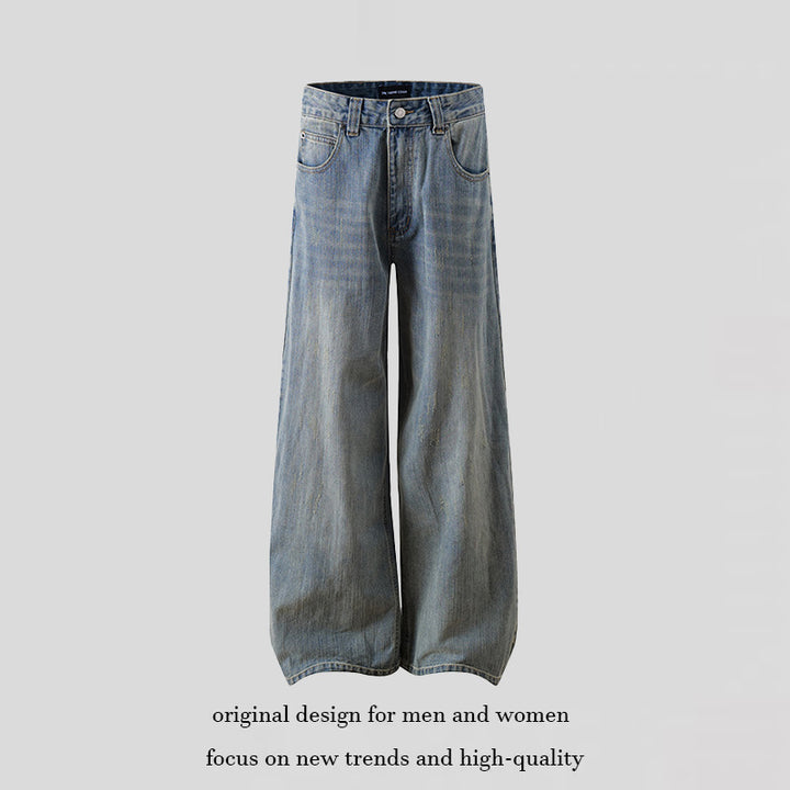 Women's Extra Wide High-Waist Palazzo Jeans with Wide Leg Mune Fashion
