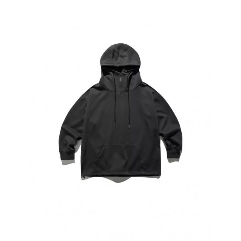 Unisex Oversize Hoodie with Half Zipper and Kangaroo Pocket Mune Fashion