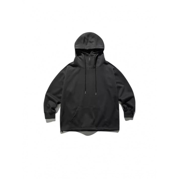 Unisex Oversize Hoodie with Half Zipper and Kangaroo Pocket Mune Fashion