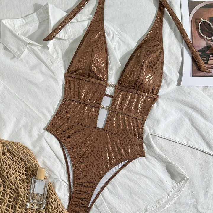 Women Elegant Swimsuit with Deep Back Cutout Mune Fashion
