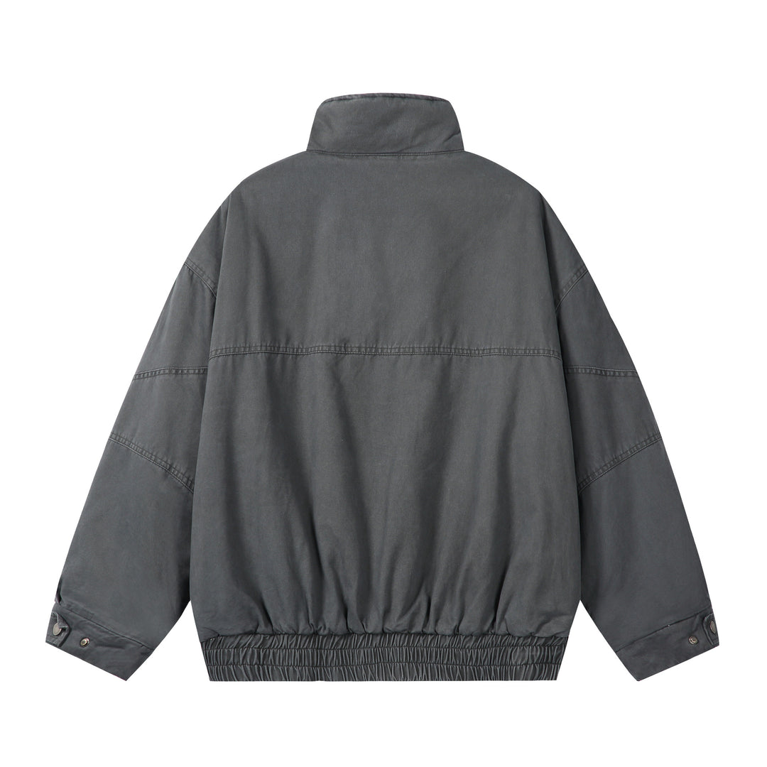 Unisex Boxy-Field jacket with high stand-up collar, flap pockets and elastic hem Mune Fashion