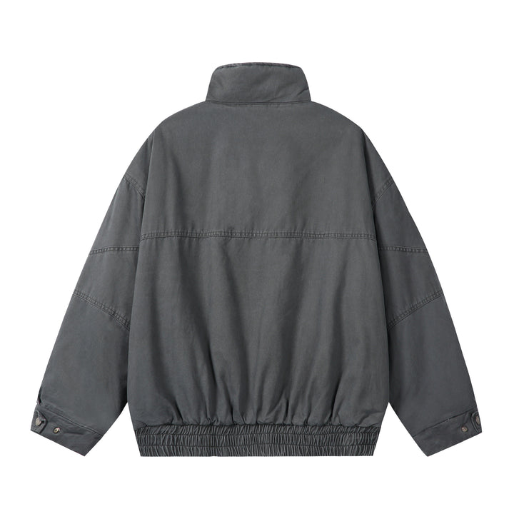 Unisex Boxy-Field jacket with high stand-up collar, flap pockets and elastic hem Mune Fashion