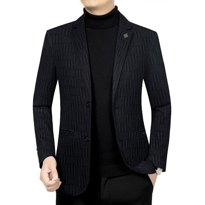 Men's Modern Single-Breasted City Blazer with Patch Pockets and Light Half Lining Mune Fashion