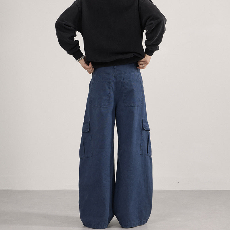 Men's baggy cargo pants in utility style with a low waist and extra wide leg Mune Fashion