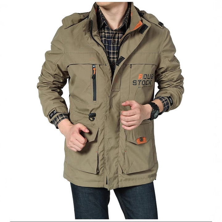 Men's Waterproof Outdoor Jacket with Adjustable Hood Mune Fashion